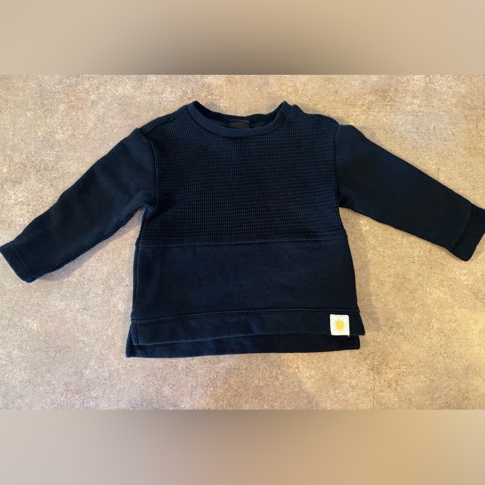 Art Class Black Textured Kids Sweater